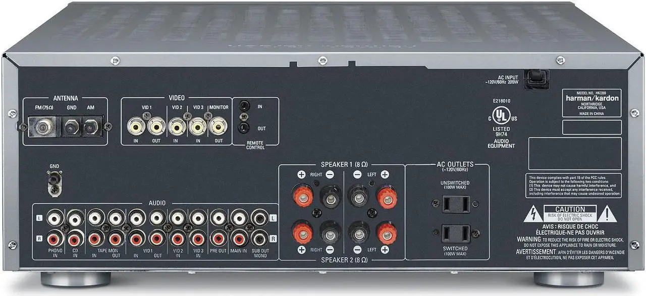 Alt view image 7 of 10 - Harman/Kardon HK 3380 Stereo 2 x 80 Watts Stereo Receiver