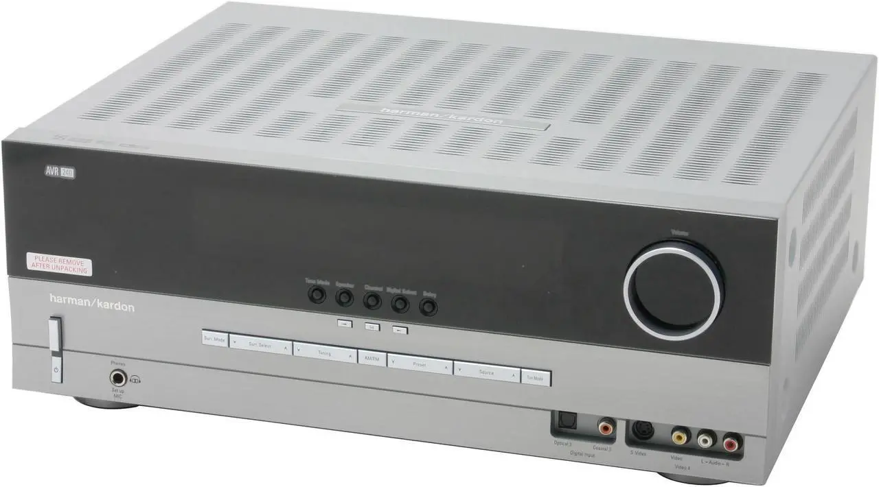 Alt view image 2 of 10 - Harman/Kardon AVR240 7.1-Channel 7 x 50W  7.1 Channel Surround Sound Receiver