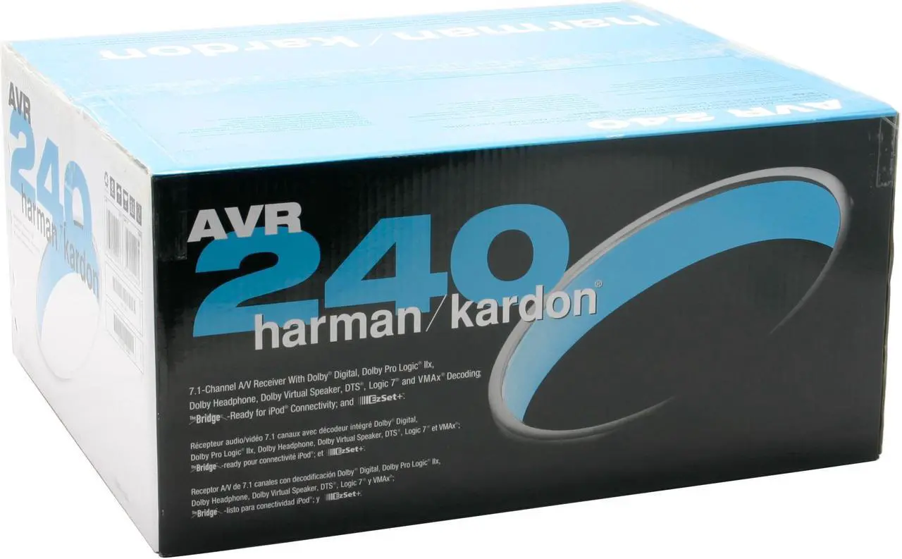 Alt view image 10 of 10 - Harman/Kardon AVR240 7.1-Channel 7 x 50W  7.1 Channel Surround Sound Receiver