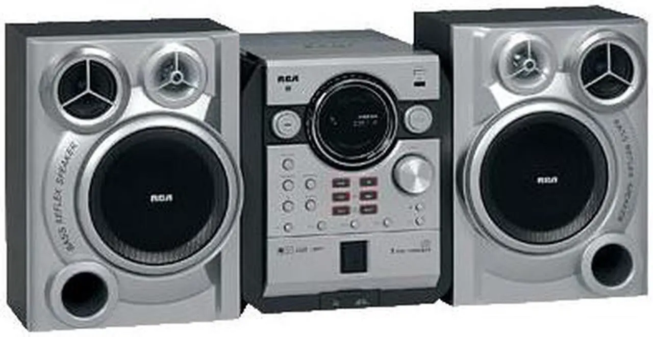 Main image of RCA CD/MP3/Radio 5-Disc Changer Shelf System RS2664