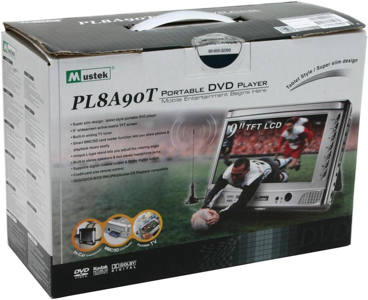 Alt view image 17 of 17 - Mustek PL8A90T Portable DVD Player with Bulit-in TV Tuner