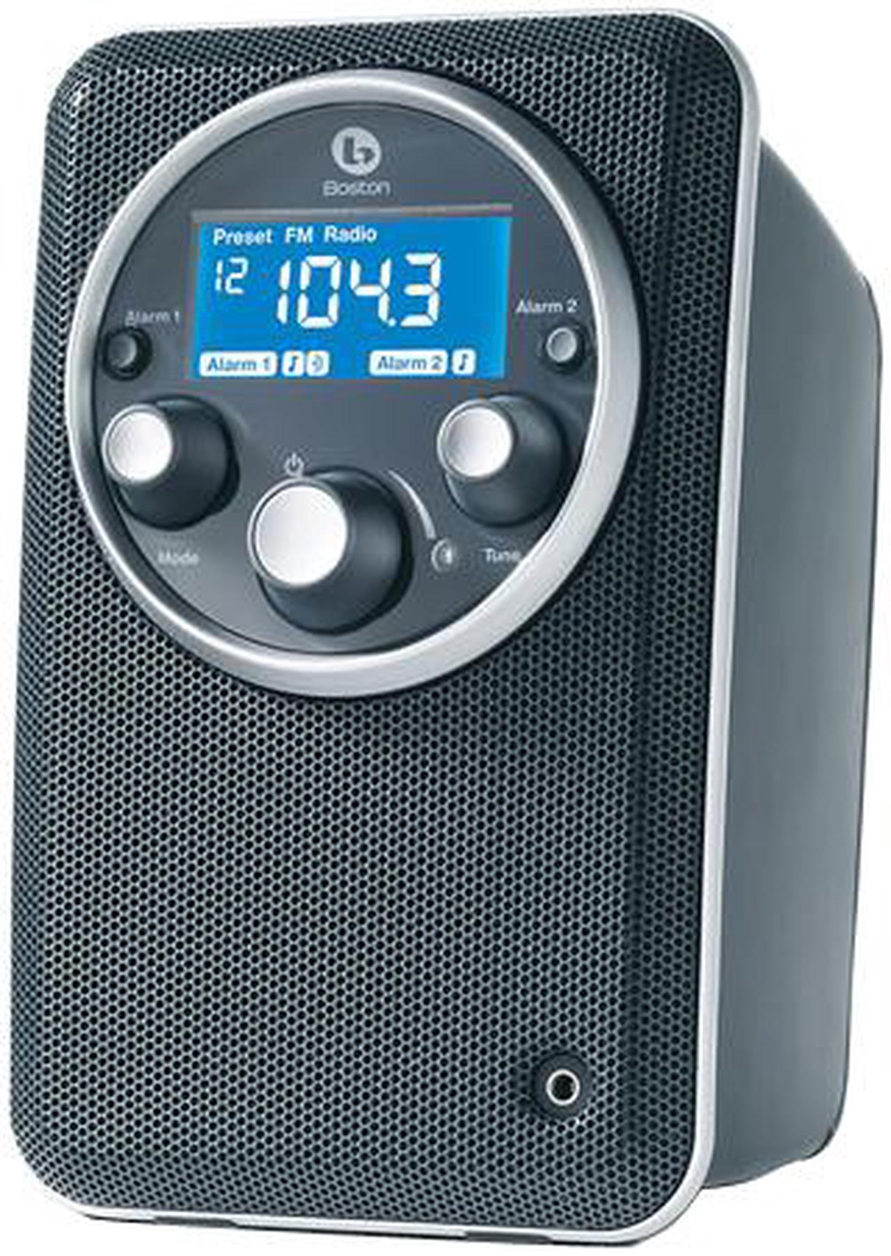 Boston Acoustics Solo Black AM/FM Clock Radio