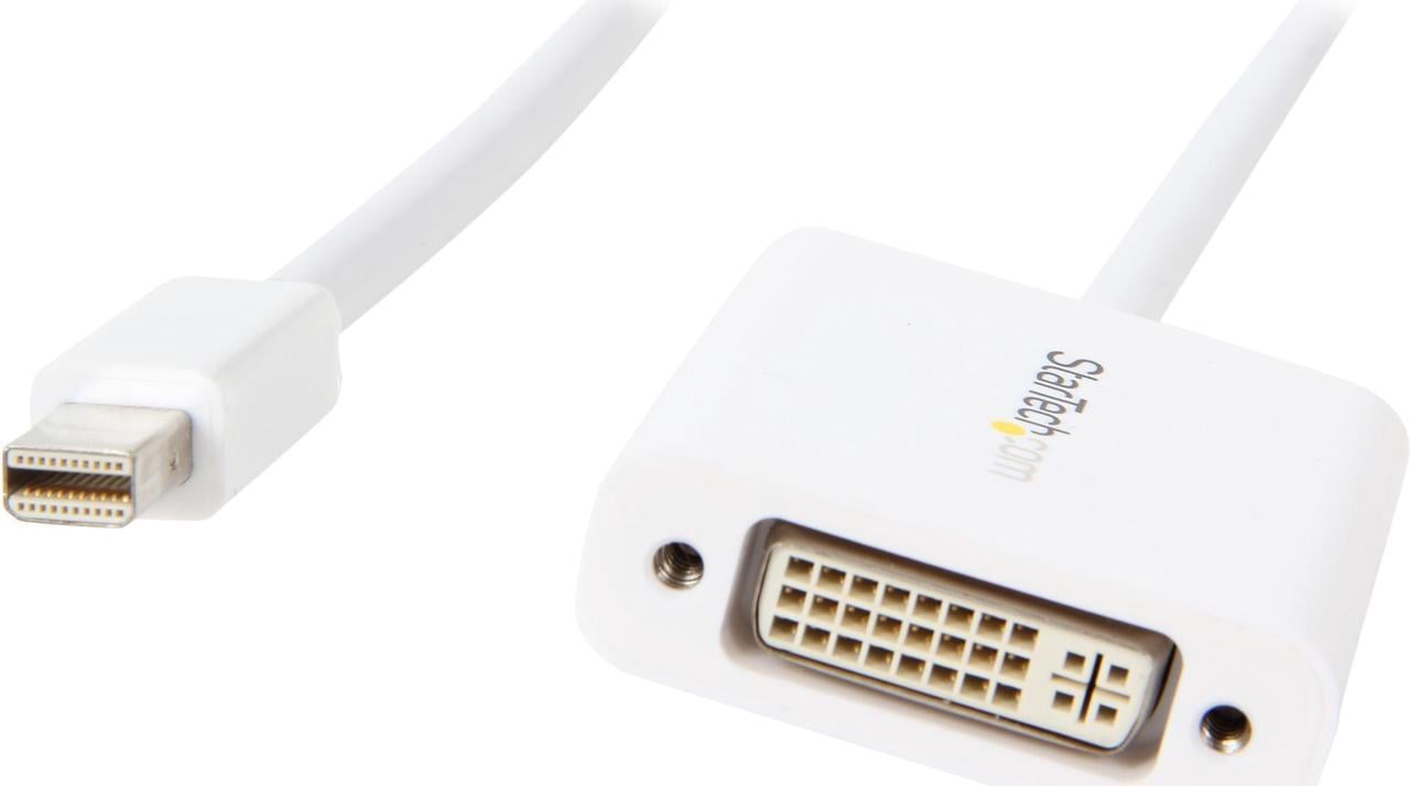 StarTech.com MDP2DVIW Mini DisplayPort to DVI Video Adapter Converter - White