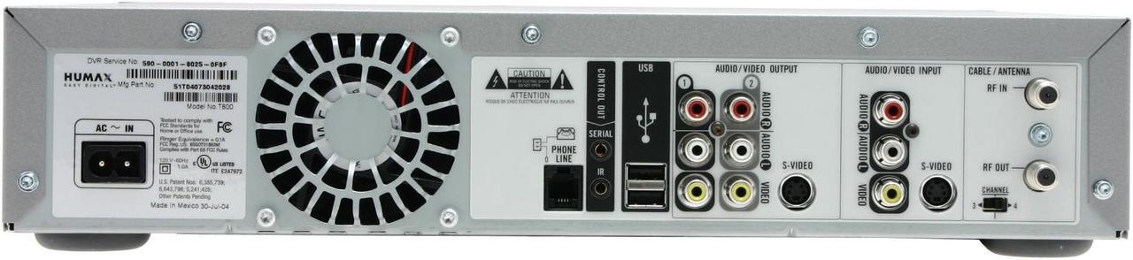 Alt view image 4 of 9 - Humax T800 80 Hours TiVo Series2 Digital Video Recorder
