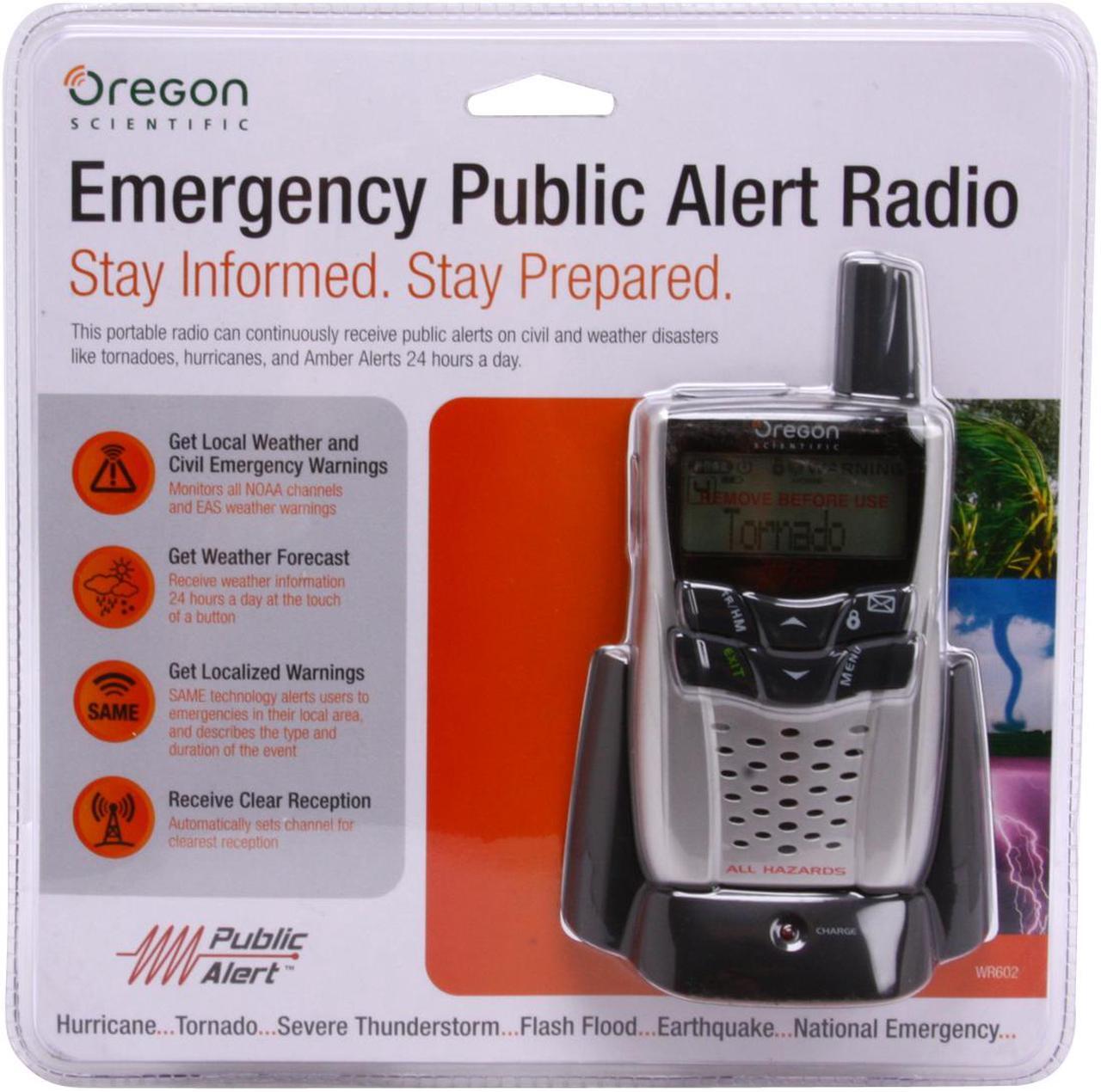 Alt view image 2 of 2 - Oregon Scientific Portable Public Alert Radio WR602
