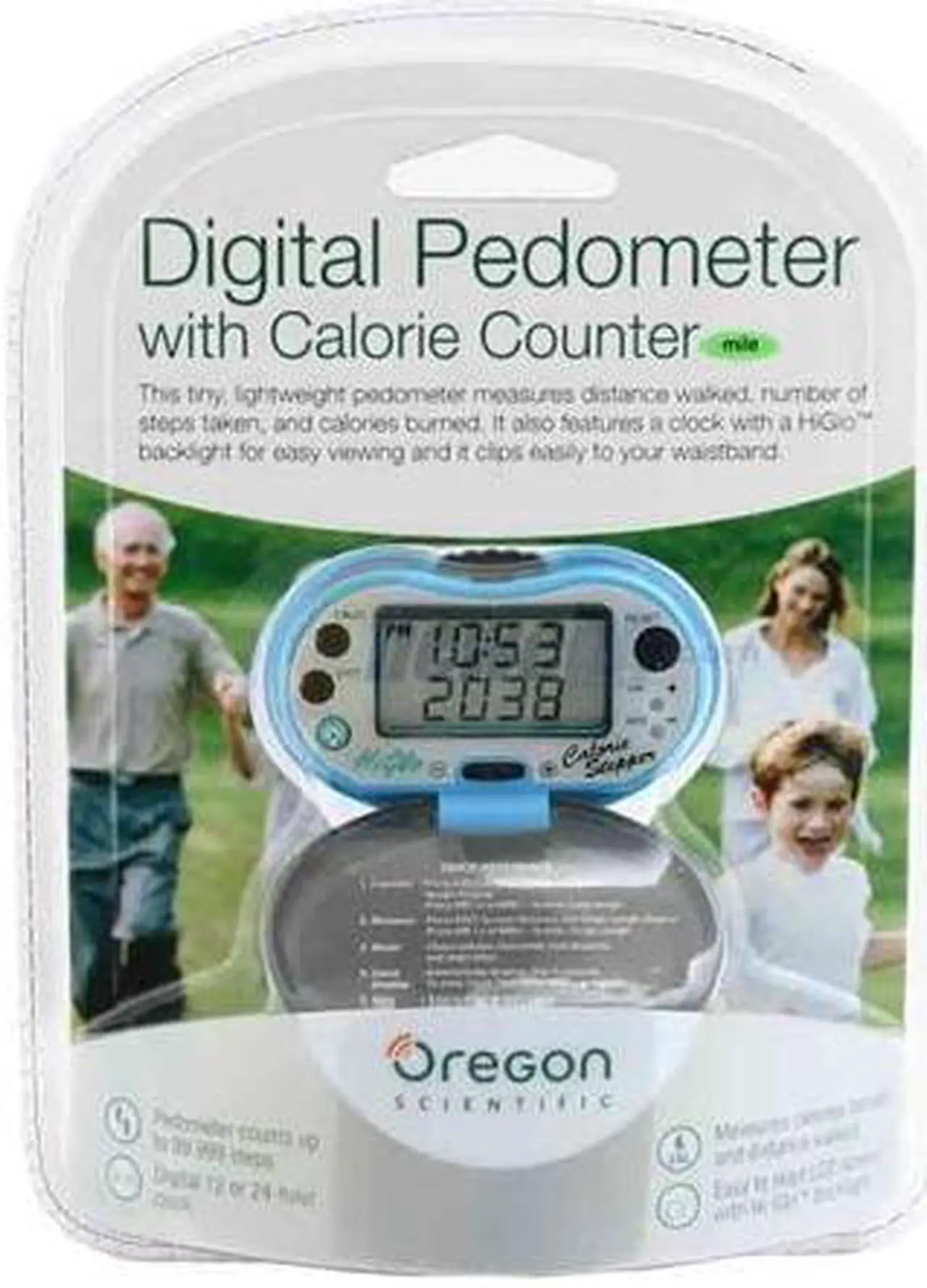 Oregon Scientific PE316CA-B Digital Pedometer with Calorie Counter ...