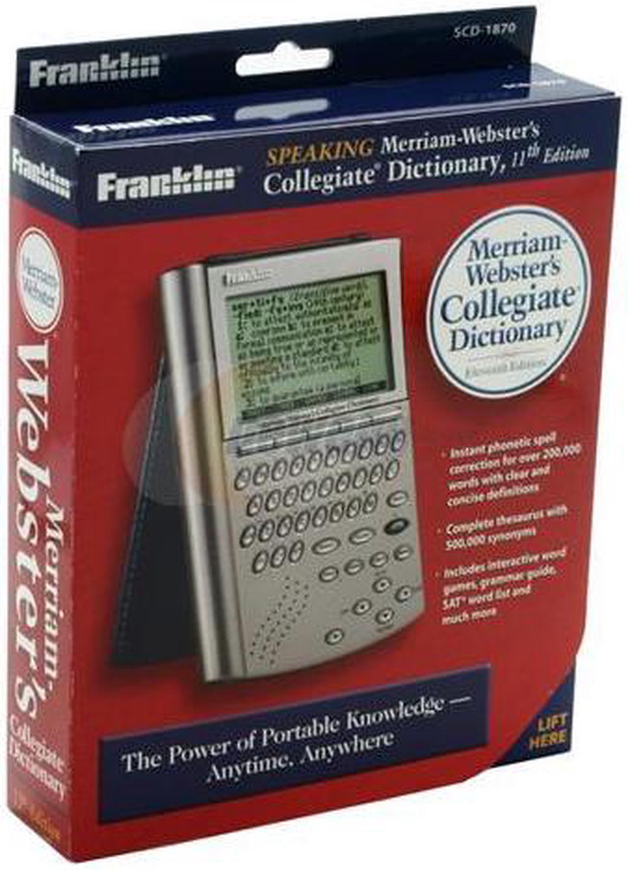 Alt view image 2 of 2 - Franklin SCD-1870 ((Speaking)) Merriam-Webster Collegiate Dictionary, 11th Edition