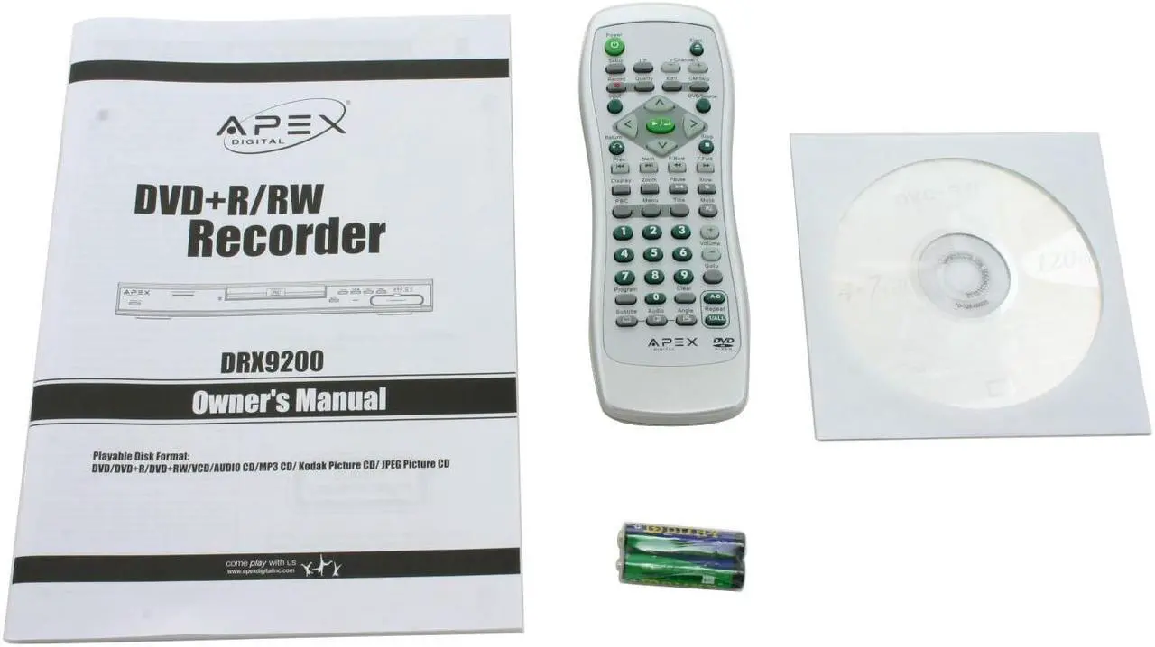 Alt view image 7 of 8 - APEX Digital DVD Recorder DRX-9200