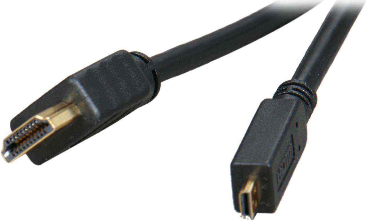 Link Depot HDMI-3-MICRO 3 ft. Black HDMI Type A male to HDMI Micro male HDMI Standard to HDMI Micro Cable Male to Male