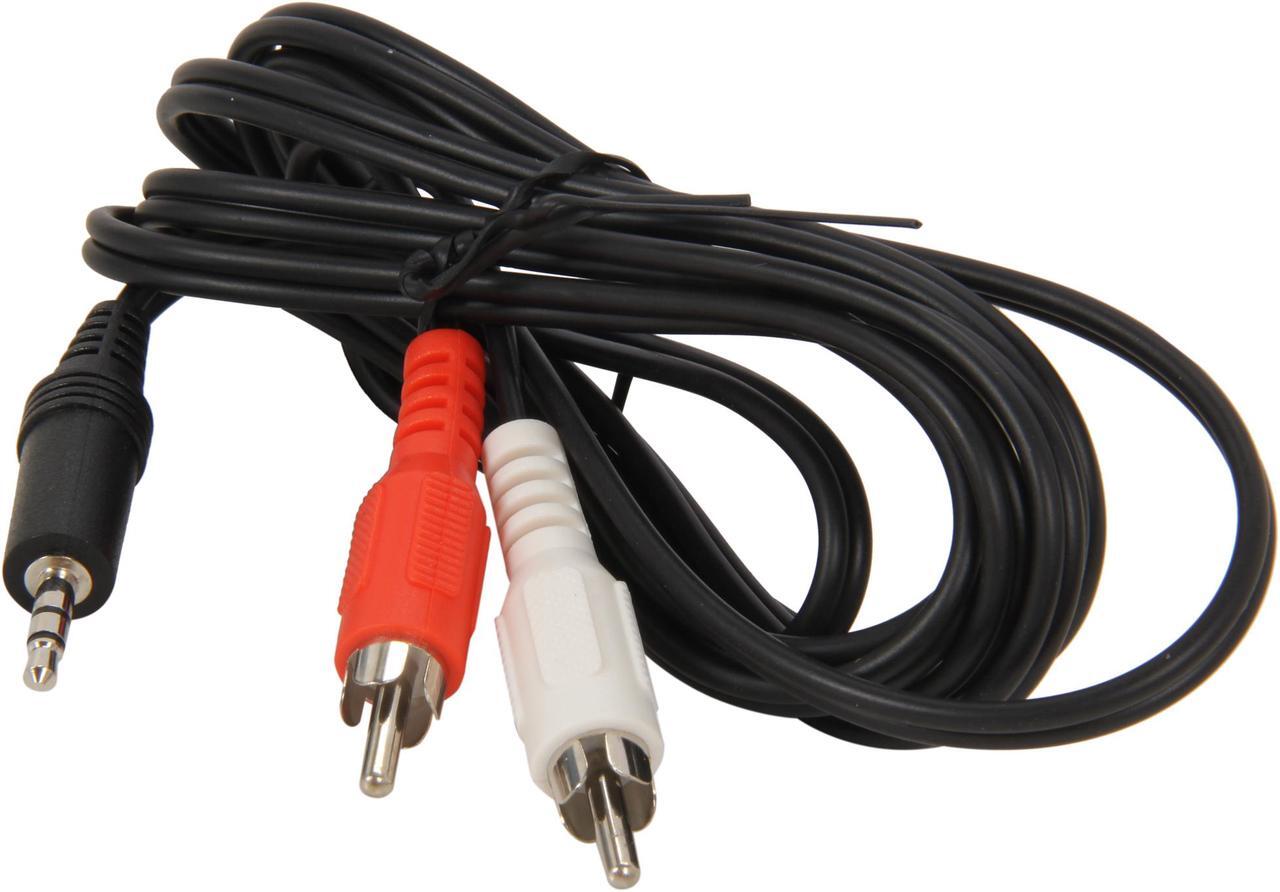Alt view image 2 of 3 - C2G 40423 Value Series One 3.5mm Stereo Male to Two RCA Stereo Male Y-Cable (6 Feet, 1.82 Meters), Black