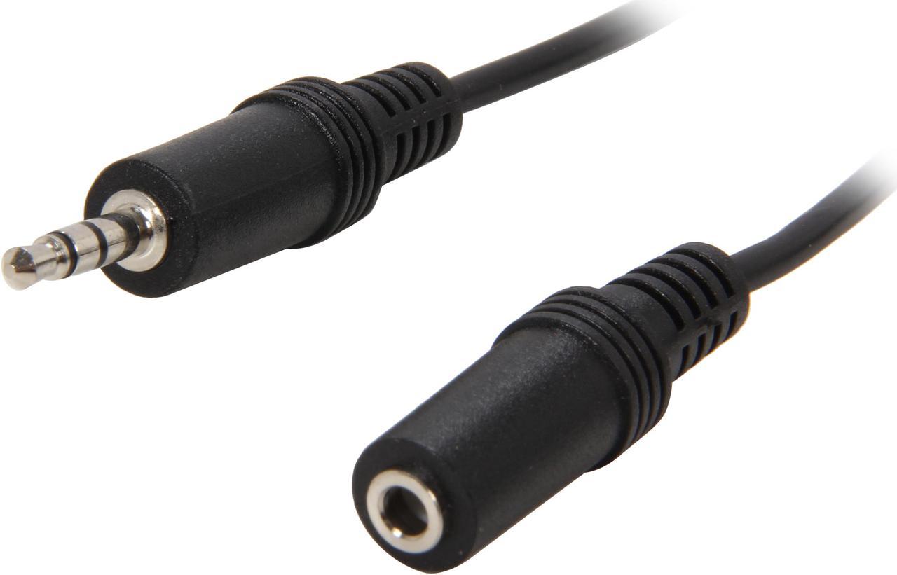 C2G 40409 3.5mm M/F Stereo Audio Extension Cable, Black (25 feet, 7.62 Meters)