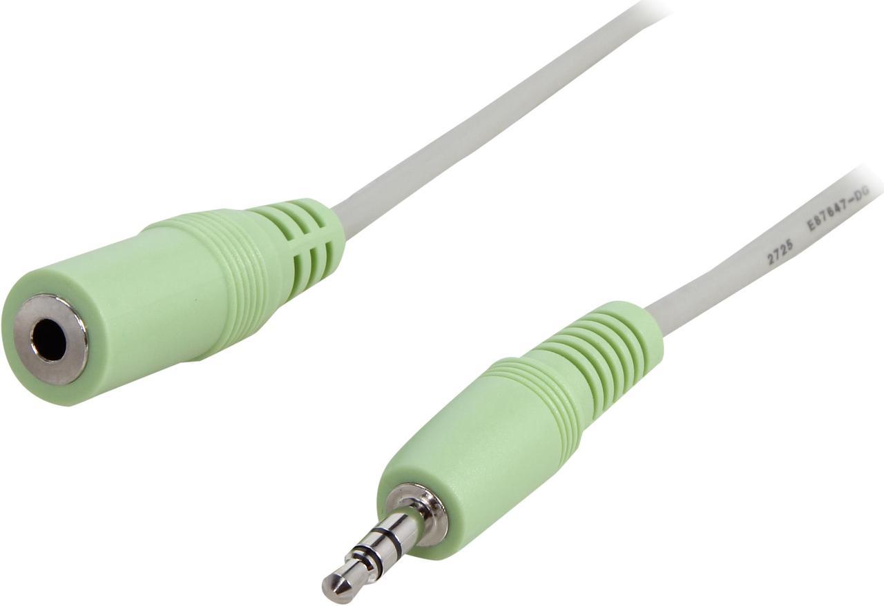 C2G 27408 3.5mm M/F Stereo Audio Extension Cable (PC-99 Color-Coded) (6 Feet, 1.82 Meters)