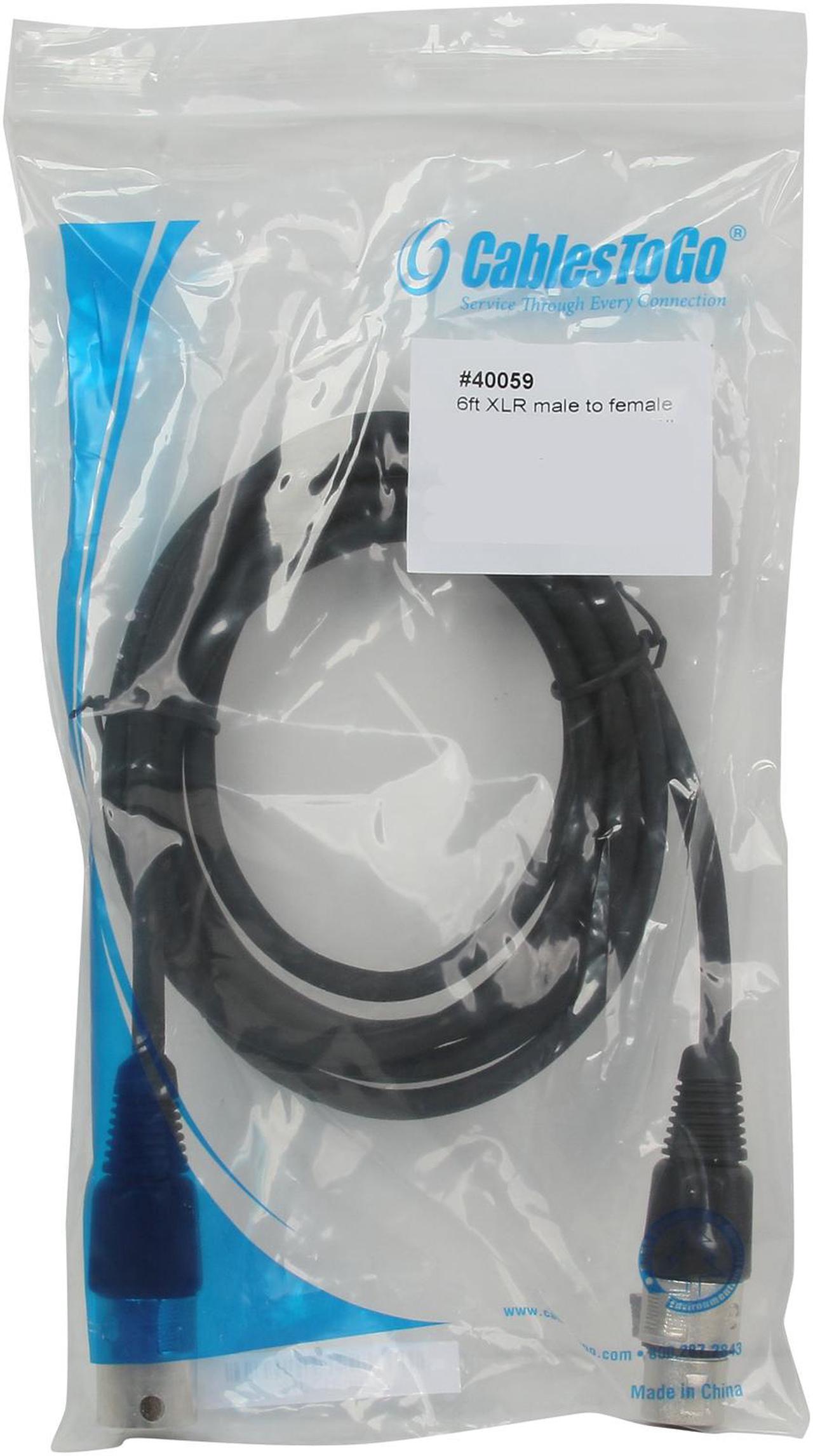 Alt view image 3 of 3 - C2G 40059 Pro-Audio XLR Male to XLR Female Cable, Black (6 Feet, 1.82 Meters)
