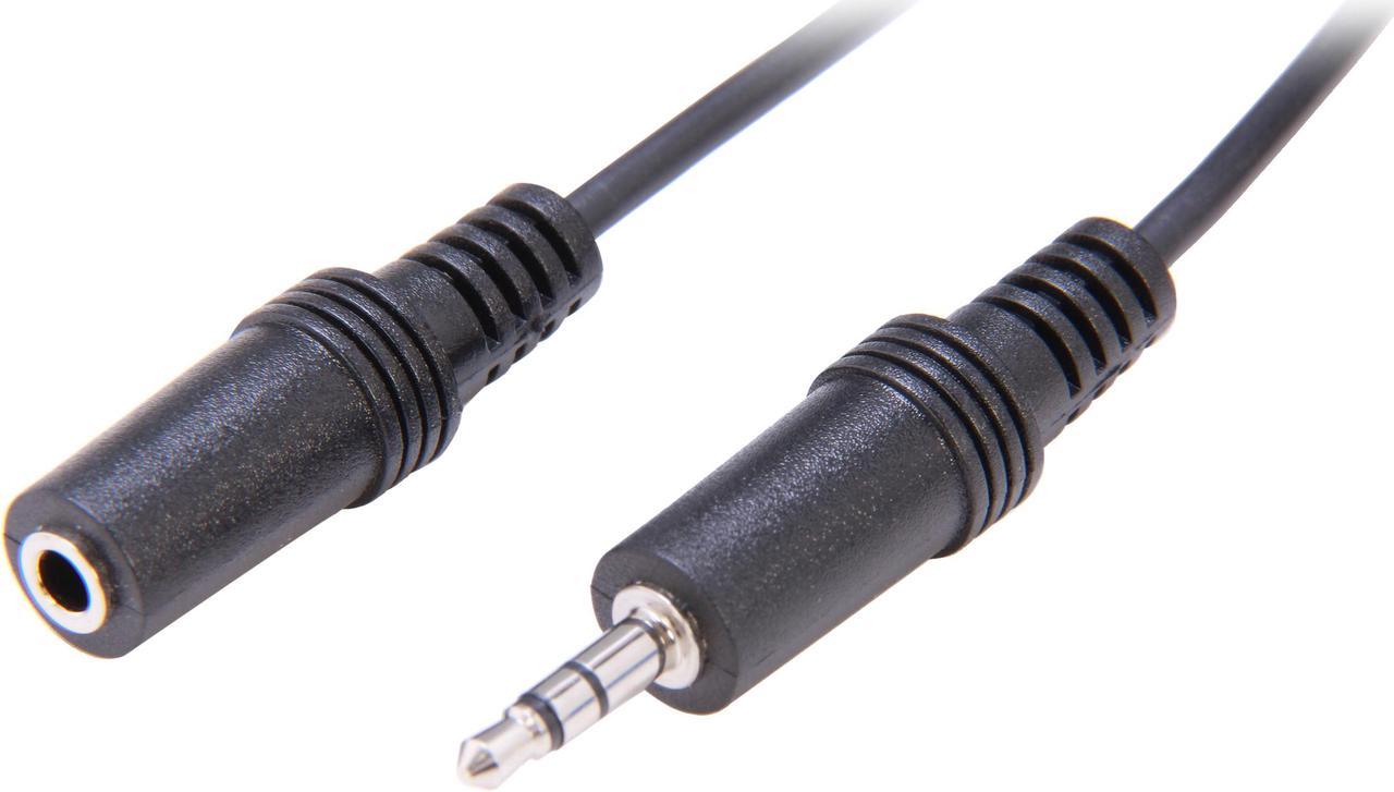 C2G 40406 3.5mm M/F Stereo Audio Extension Cable, Black (3 feet, 0.91 Meters)