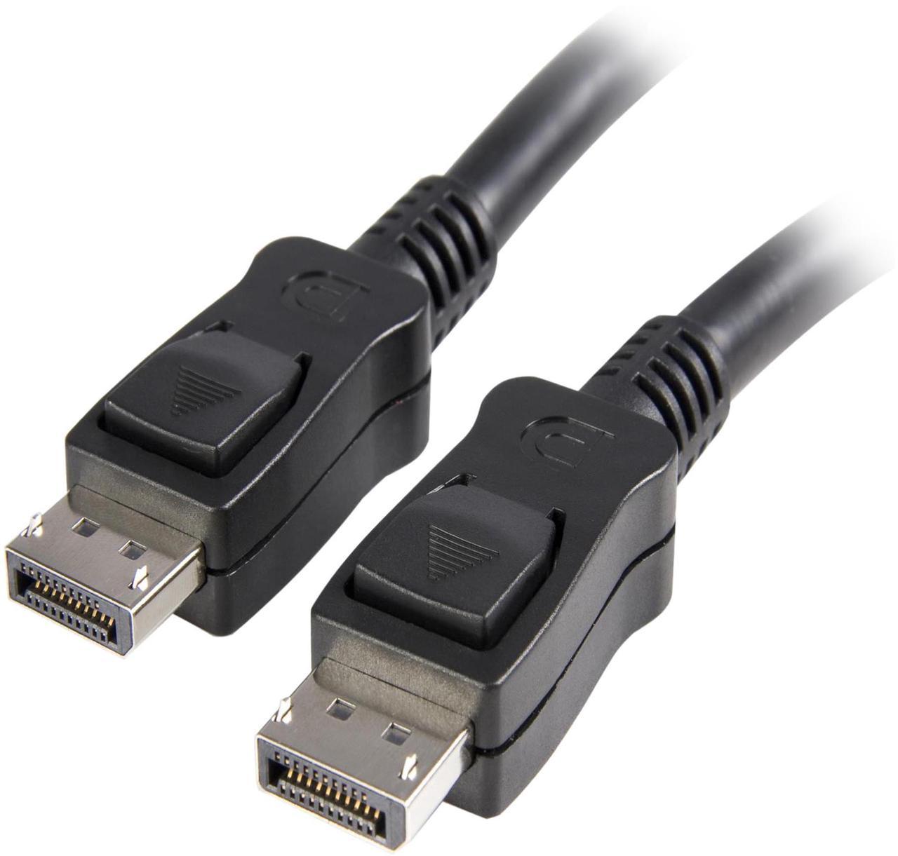 StarTech.com DISPLPORT1L DisplayPort Cable - 1 ft - with Latches - Short DP Cable - 4K DisplayPort to DisplayPort Cable - DisplayPort 1.2 Cable