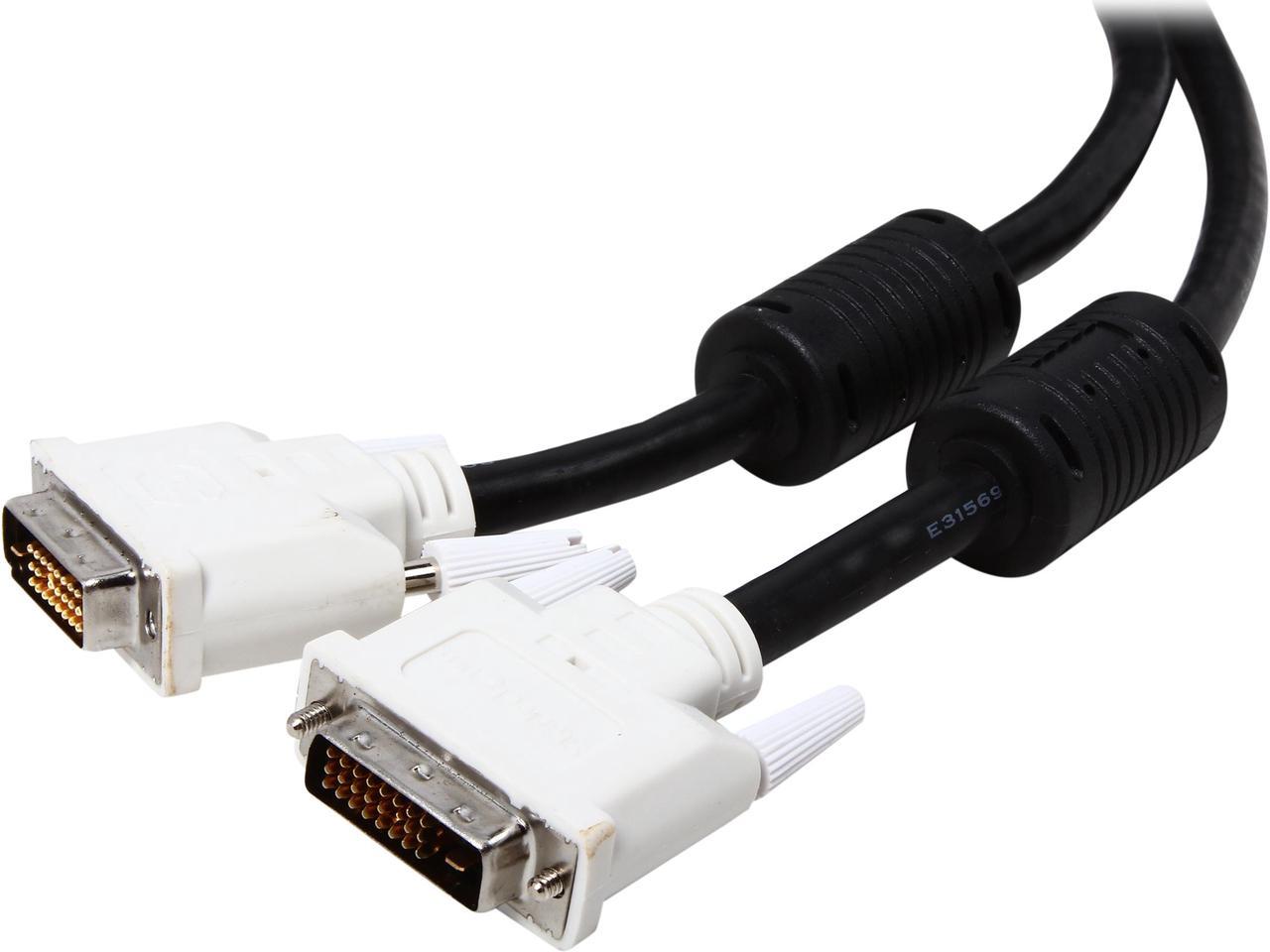 StarTech.com DVIDDMM25 Black & White Male to Male DVI-D Dual Link Digital Video Monitor Cable