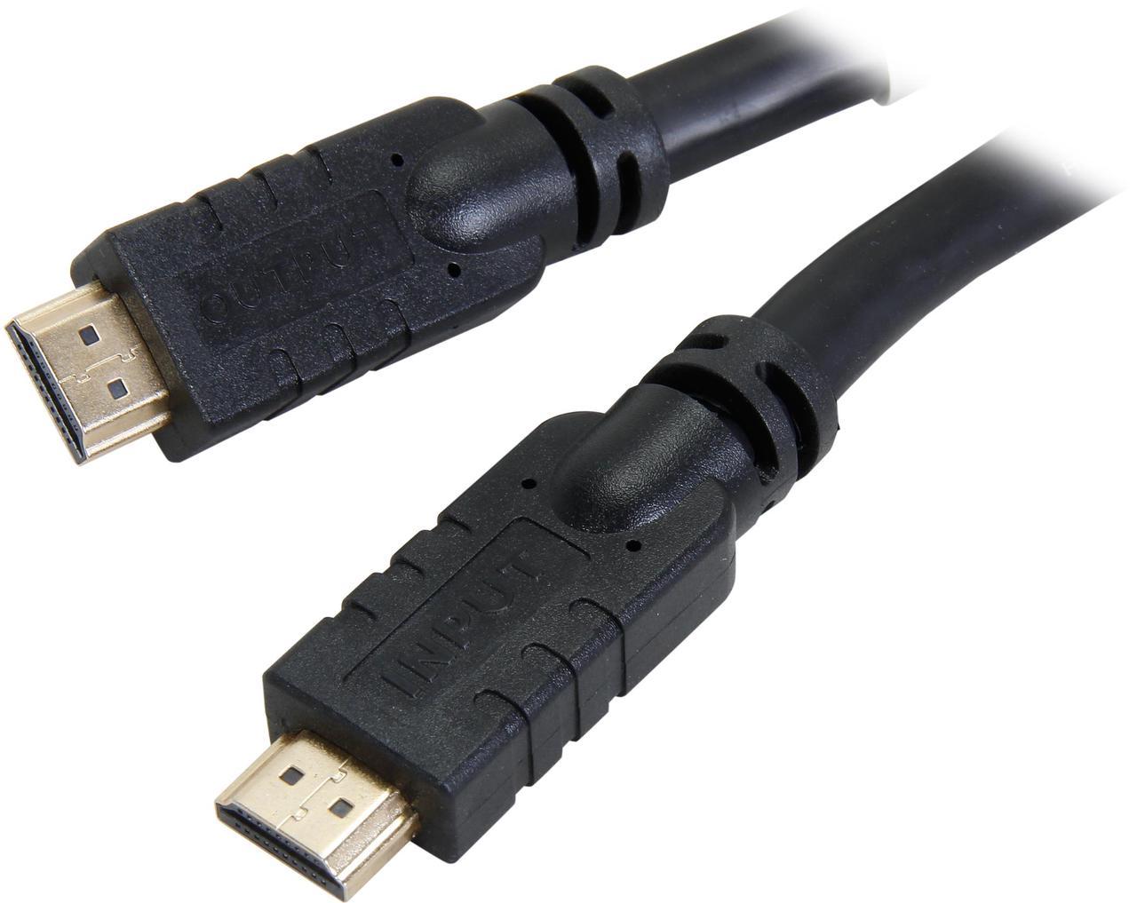 StarTech.com HDMIMM80AC 80 ft. Black Connector A: 1 - HDMI Connector, Male

Connector B: 1 - HDMI Connector, Male Active High Speed HDMI to HDMI Cable Male to Male