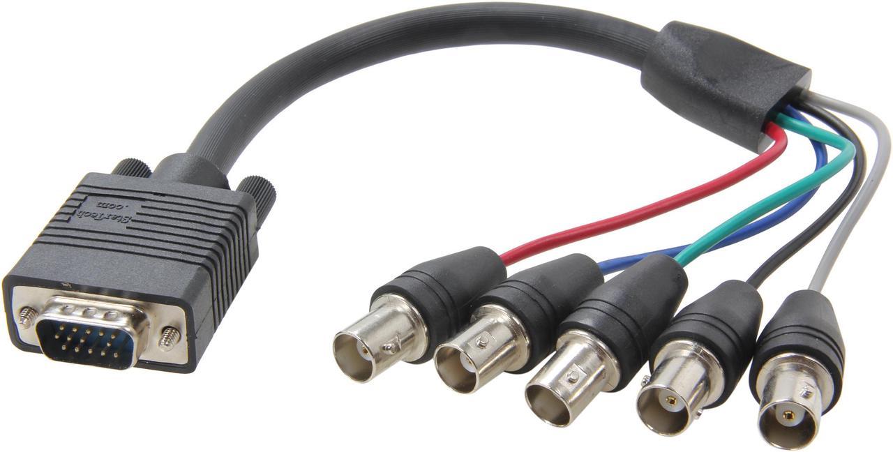 StarTech.com VGABNCMF1 Coax HD15 VGA to 5 BNC RGBHV Monitor Cable