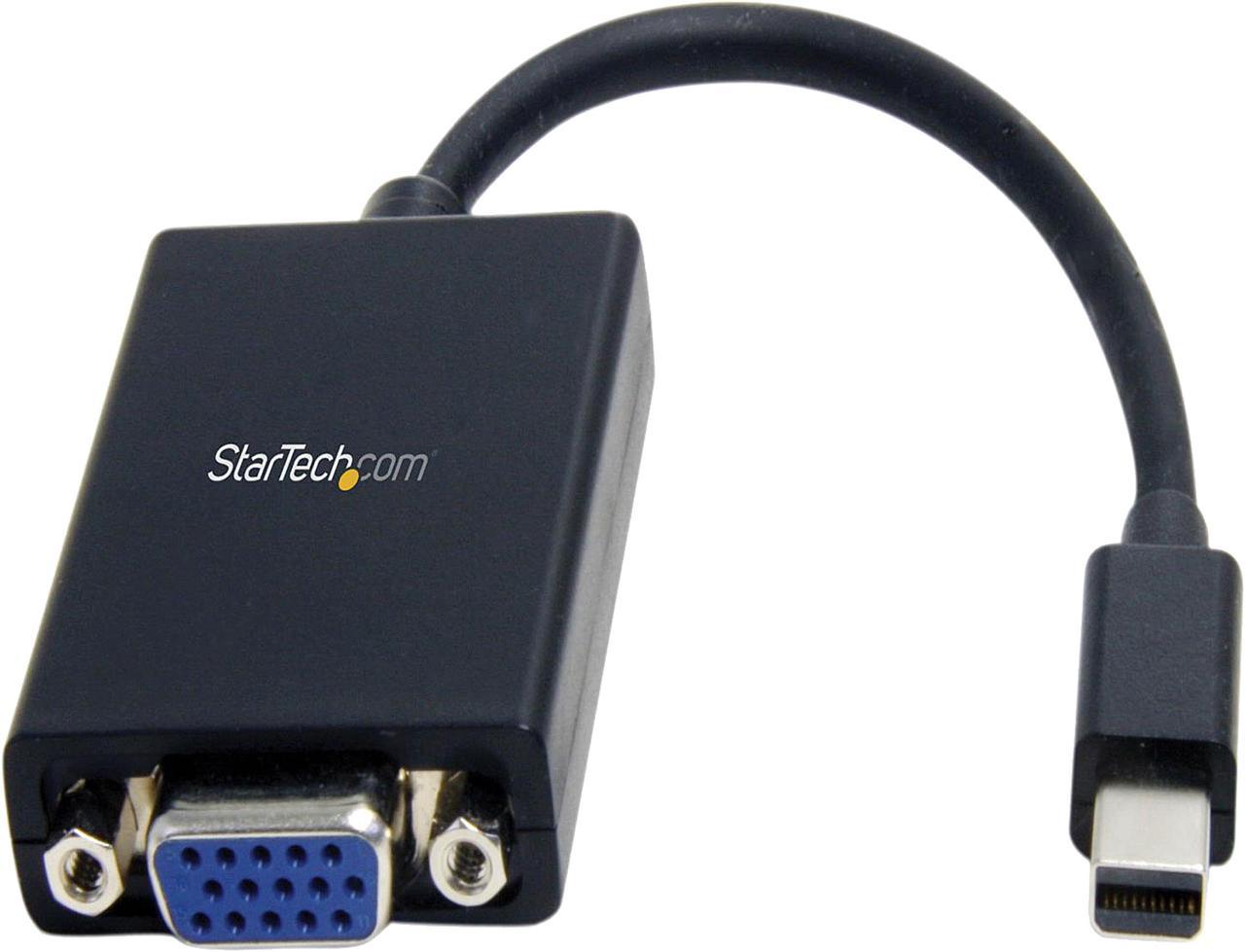 StarTech.com MDP2VGA Mini DisplayPort to VGA Adapter - Black - 1080p - Thunderbolt to VGA Monitor Adapter - Mini DP to VGA Converter