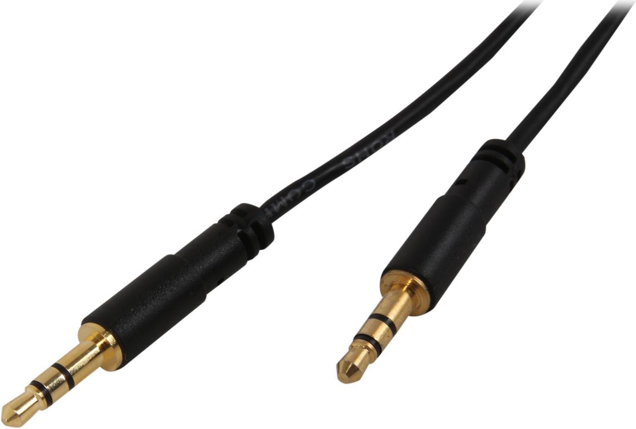 StarTech.com MU3MMS Slim 3.5mm Stereo Audio Cable Male to Male