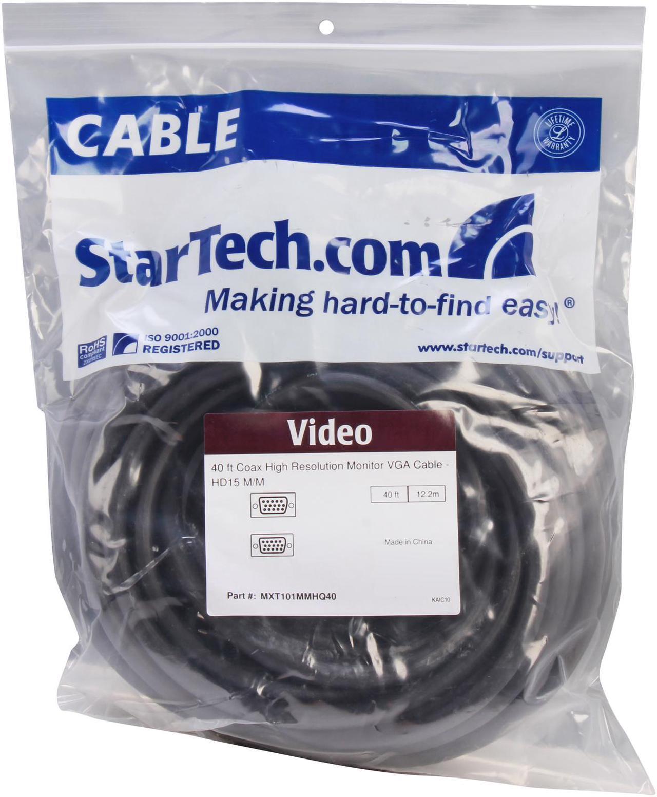 Alt view image 3 of 3 - StarTech.com MXT101MMHQ40 40 ft. Coax High Resolution Monitor VGA Cable