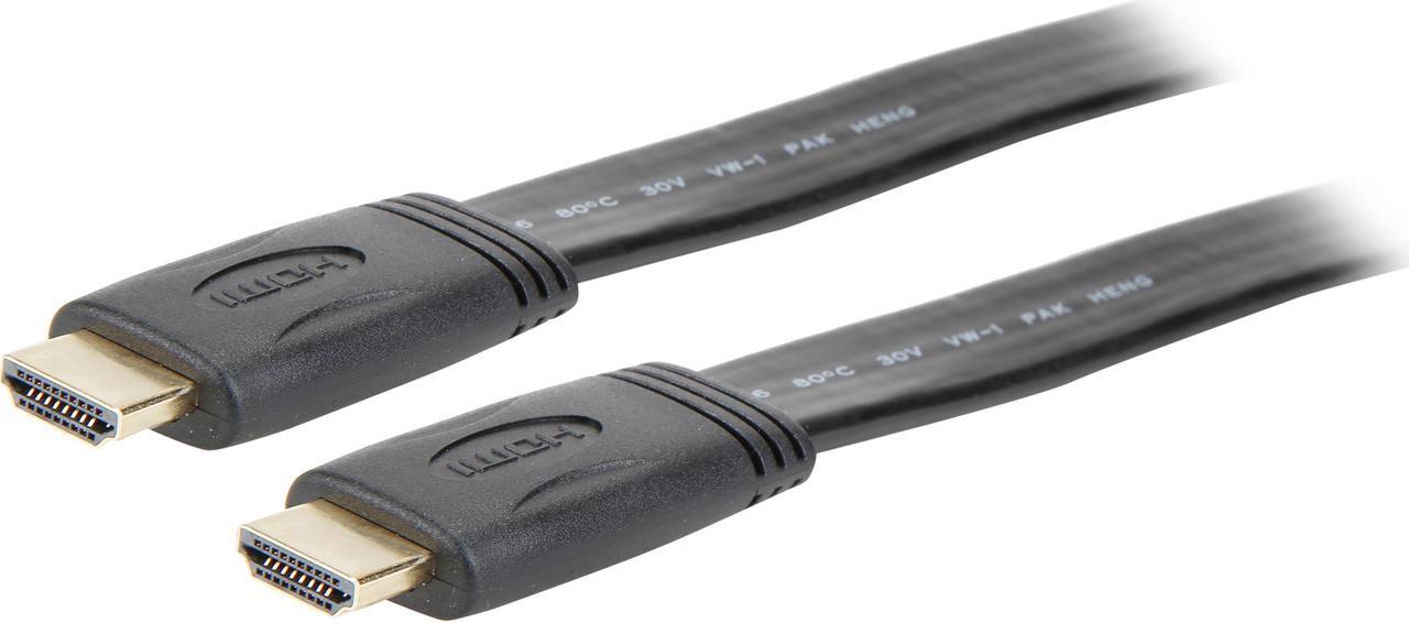 StarTech.com HDMIMM10FL 10 ft. Black Flat High Speed HDMI Cable with Ethernet Male to Male