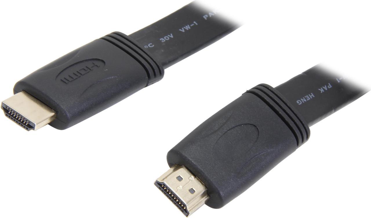 StarTech.com HDMIMM15FL 15 ft. Black Flat High Speed HDMI Cable with Ethernet Male to Male