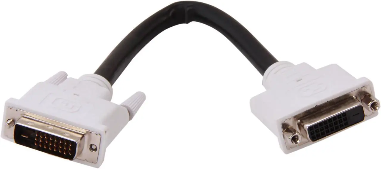 Alt view image 2 of 3 - StarTech.com DVIDEXTAA6IN Black Male to Female DVI-D Dual Link Digital Port Saver Extension Cable