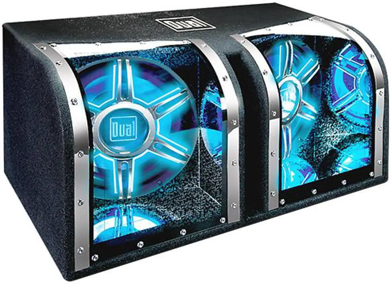 Main image of DUAL BP1204 12" 1100W Car Audio Subwoofers Subs+Bandpass Box + 2 Channel Amp