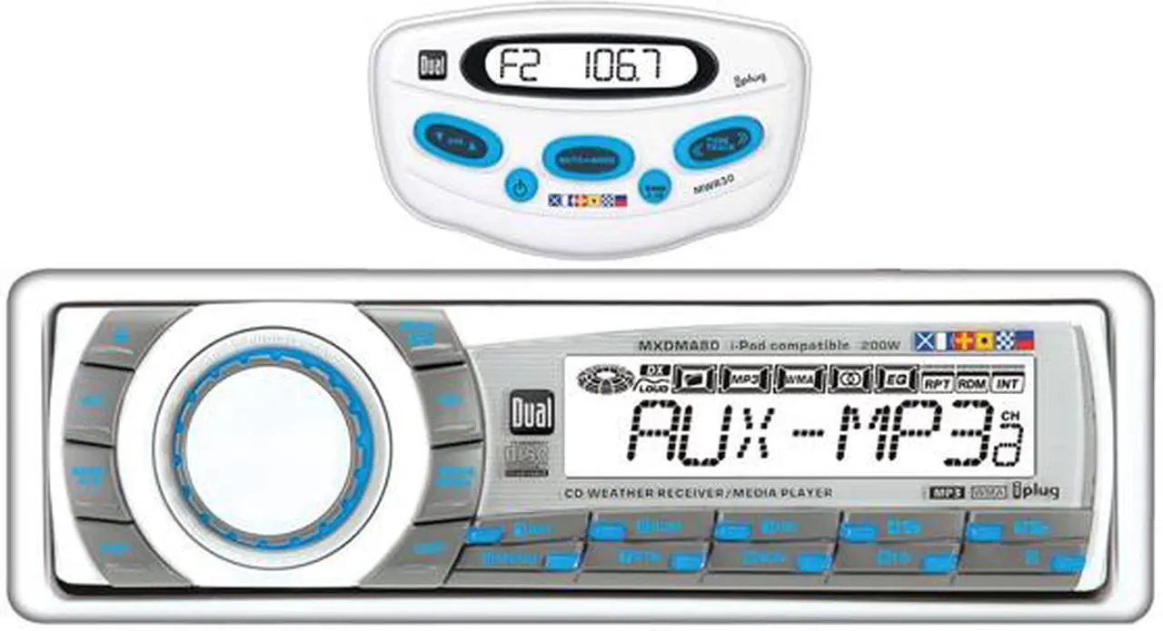 Main image of Dual In-Dash Marine CD Receiver with MWR30 Wired Remote Control