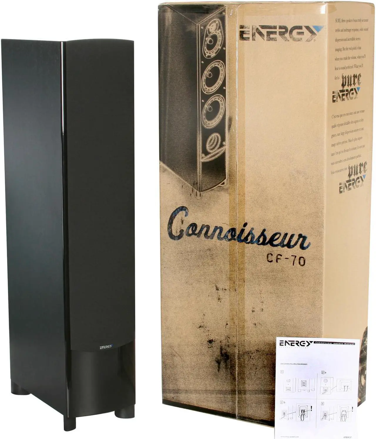 Alt view image 6 of 6 - Energy (by Klipsch) CF-70 3-Way Floor Standing Speaker - Black Single