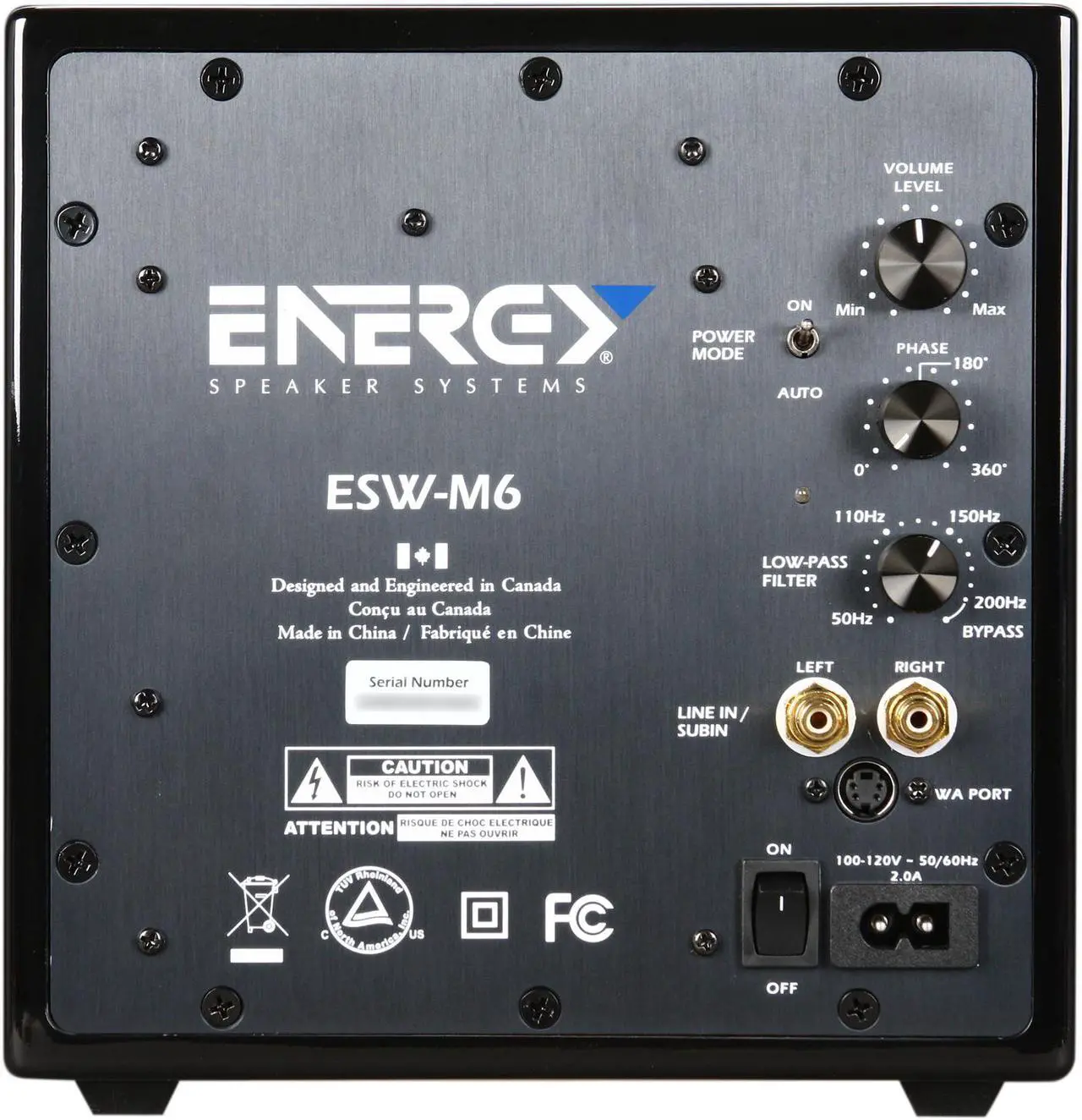 Alt view image 5 of 6 - Energy ESW-M6 800 Watt Mini Subwoofer (Black) Single