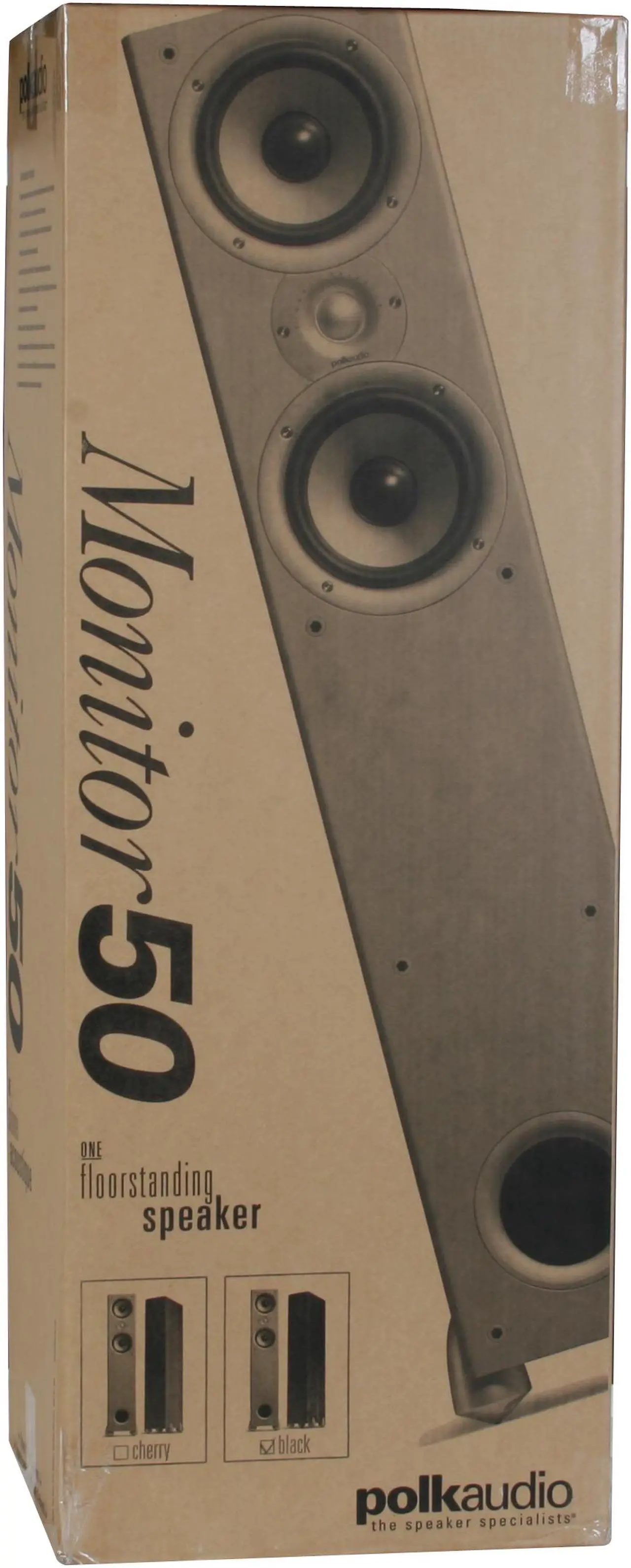 Alt view image 5 of 5 - Polk Audio Monitor 50 Black Two-way Floorstanding Loudspeaker Single