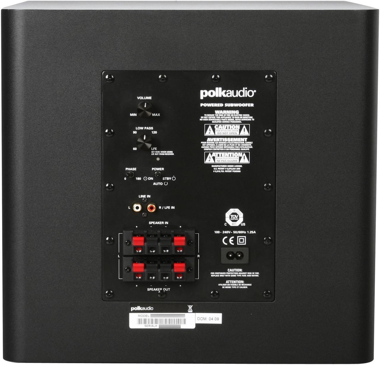 Alt view image 2 of 4 - Polk Audio PSW Series PSW110 Black High Performance Powered Subwoofer Single