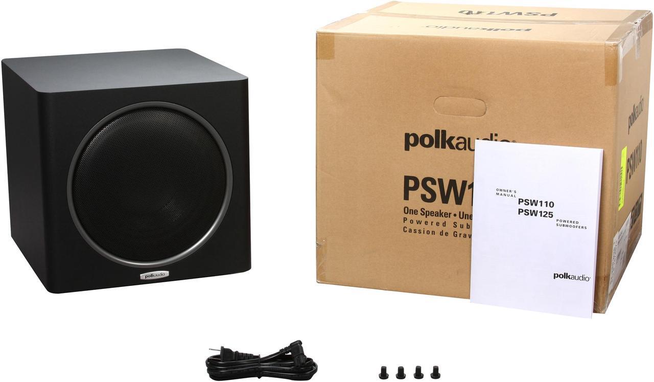 Alt view image 4 of 4 - Polk Audio PSW Series PSW110 Black High Performance Powered Subwoofer Single