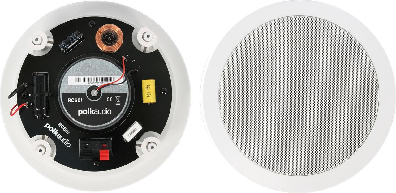Alt view image 3 of 8 - Polk Audio RC60i White Round 6.5" Two-way In-Ceiling Loudspeaker Pair