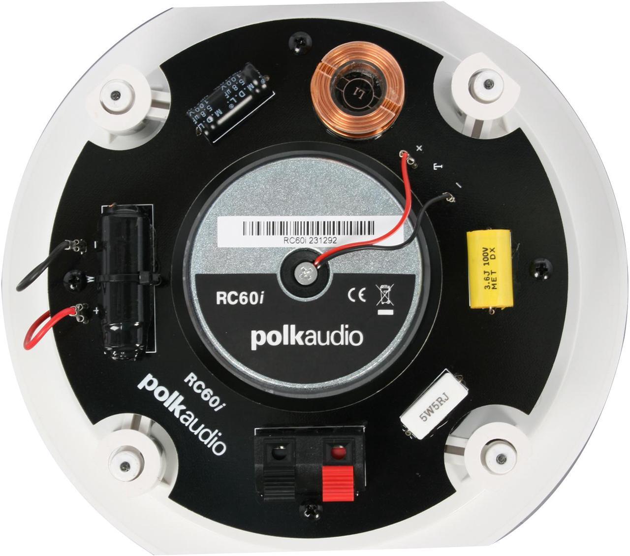 Alt view image 4 of 8 - Polk Audio RC60i White Round 6.5" Two-way In-Ceiling Loudspeaker Pair