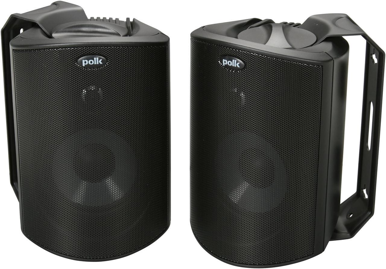 Polk Audio - Atrium 4 4-1/2" Outdoor Speakers (Pair) - Black