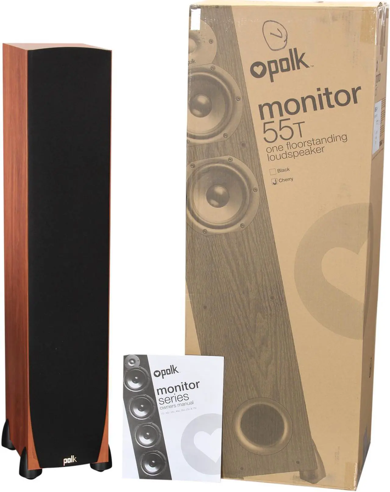 Alt view image 6 of 6 - Polk Audio Monitor Series New Monitor 55T Two-Way Ported Floorstanding Loudspeaker (Cherry) Single