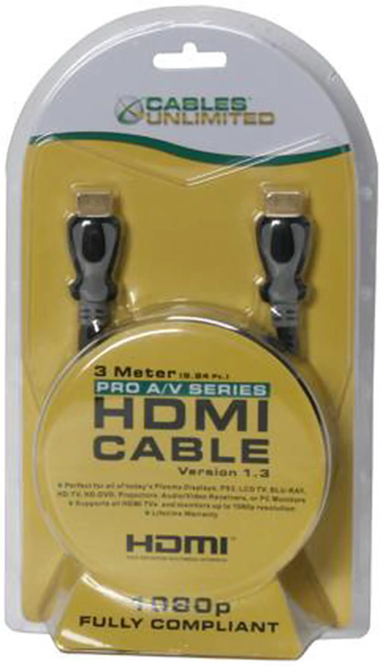 Alt view image 3 of 3 - CABLES UNLIMITED PCM-2295-03M 9.8 ft. HDMI 1.3 Home Theatre Cables M-M