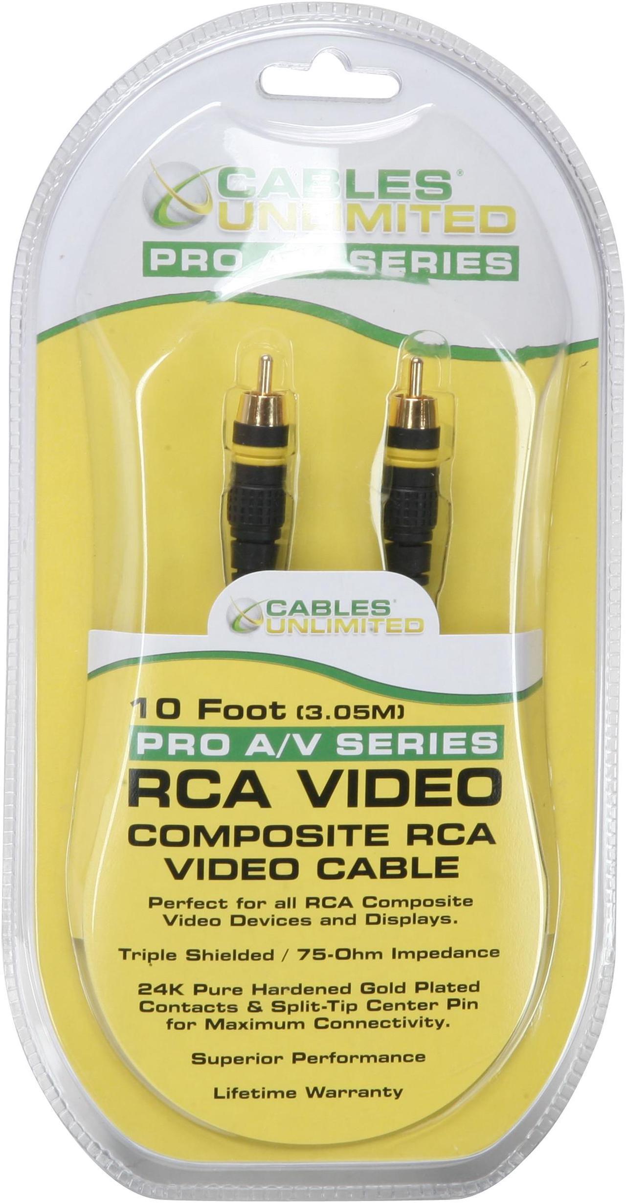 Alt view image 2 of 2 - Cables Unlimited - Pro A / V Series - Composite Video cable - 10 FEET