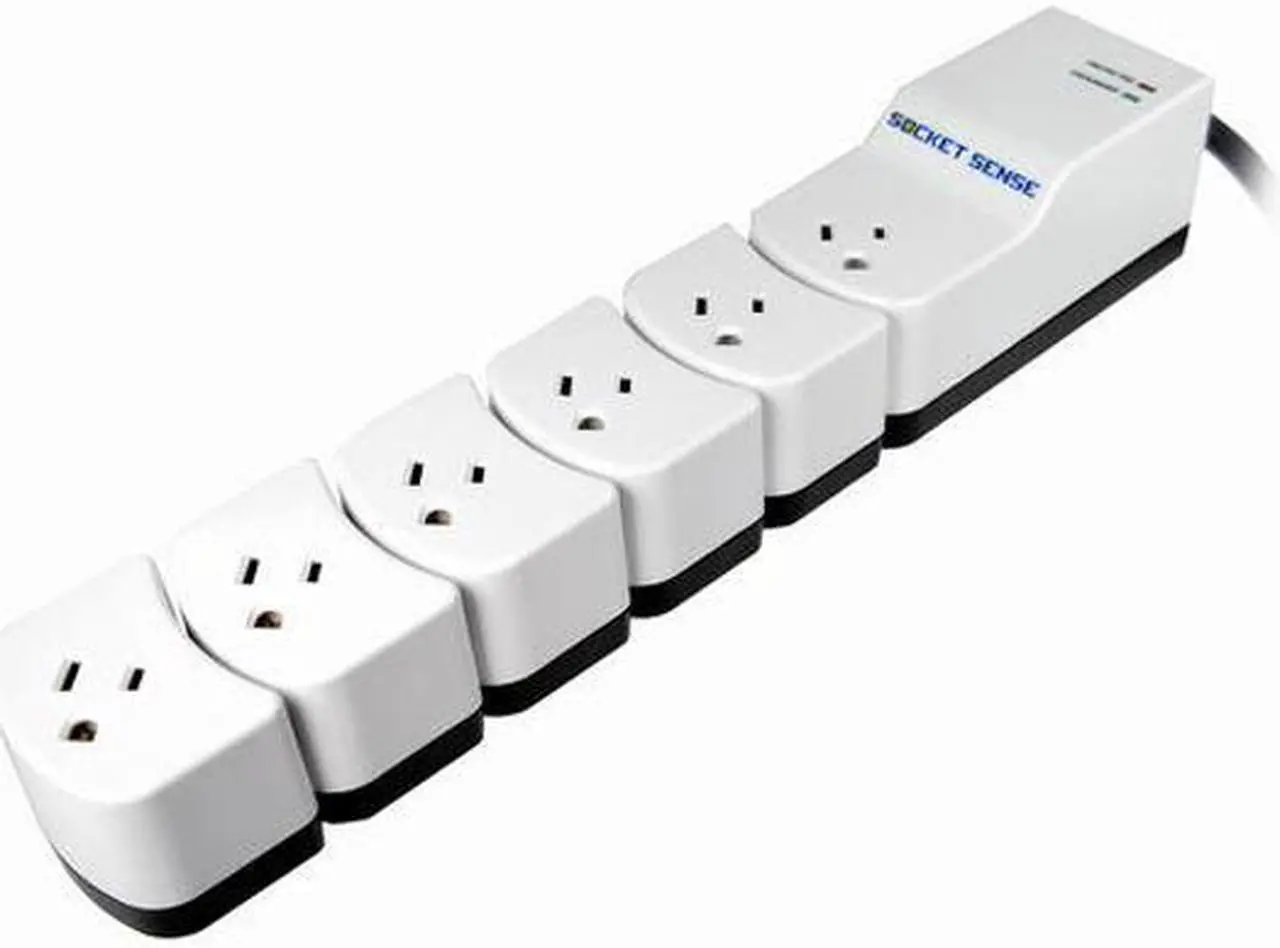 Socket Sense SRGSS1650W06 6 Feet 6 Outlets 2160 Joules Expandable