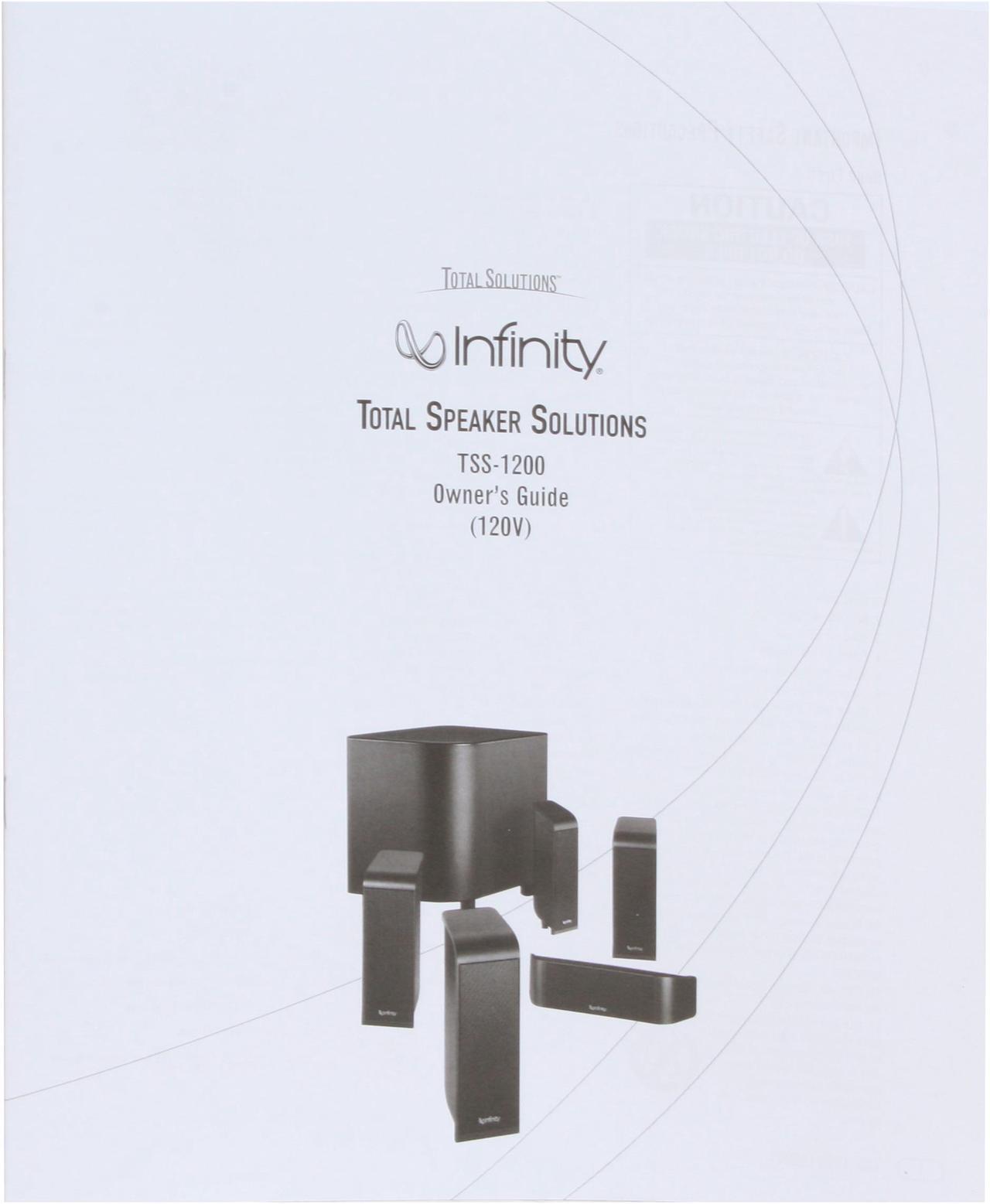 Alt view image 14 of 14 - Infinity TSS-1200 5.1 CH Charcoal Home Theater System