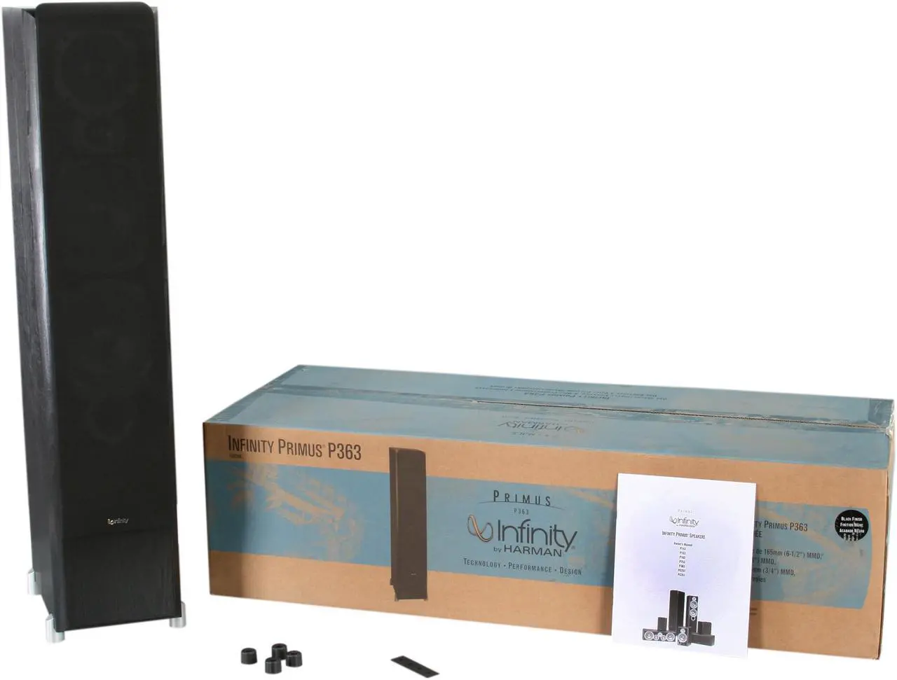 Alt view image 6 of 6 - Infinity Primus P363BK Three-way Floorstanding Loudspeaker Single