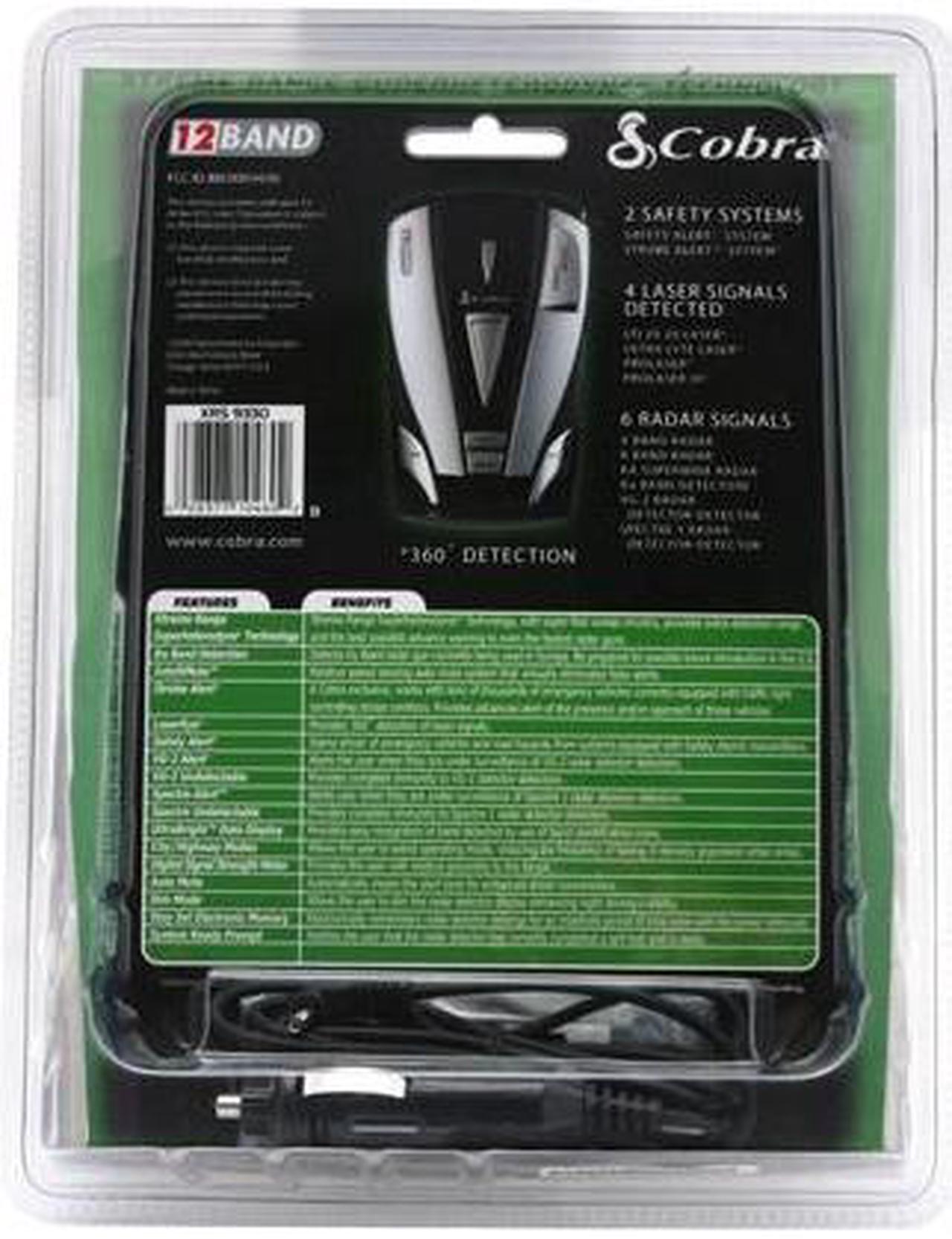 Alt view image 3 of 3 - Cobra 12 Band Radar/Laser Detector with Ultra Bright Data Display