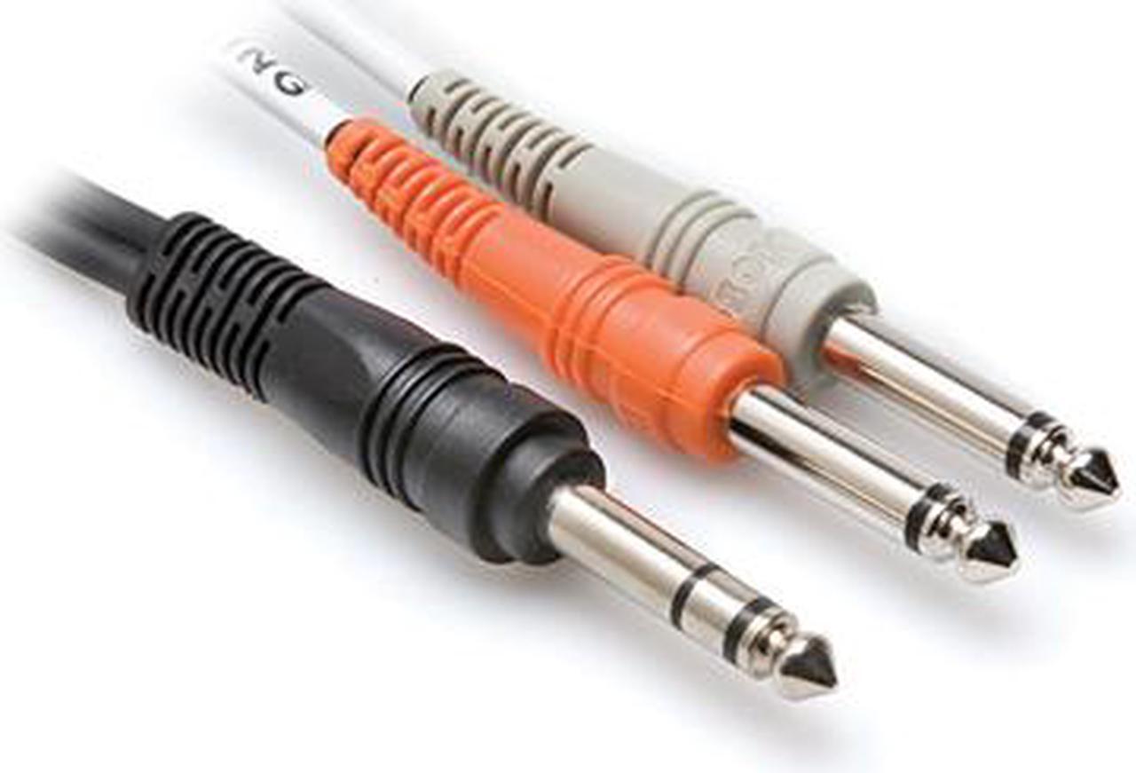 Main image of Hosa Model STP-201 1m Insert Cable - 1/4 in TRS to Dual 1/4 in TS Male to Male