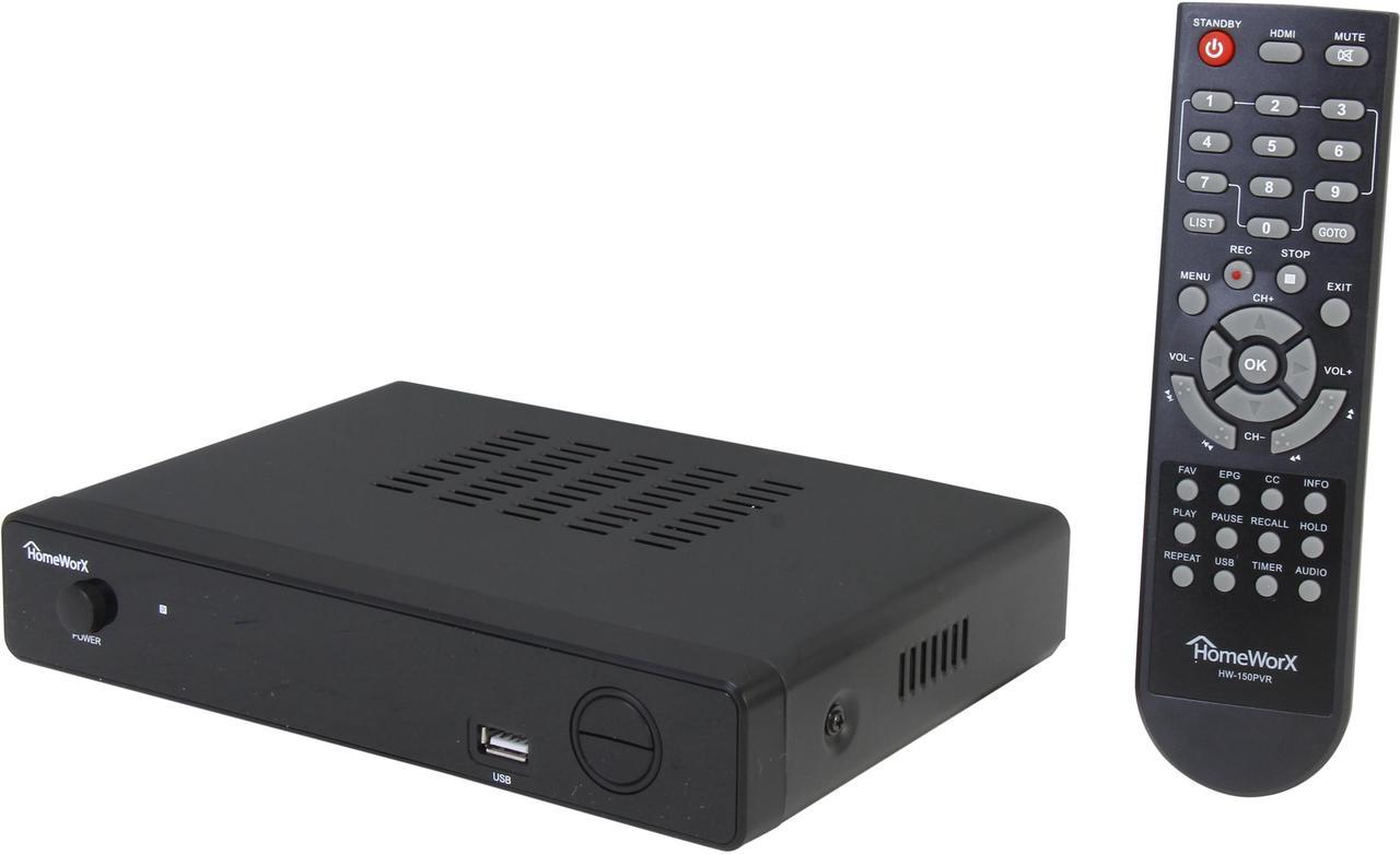 Mediasonic HomeWorX HomeWorX HW150VR ATSC HD converter box with recording, Dual tuner, and Media Play back.  HDMI output