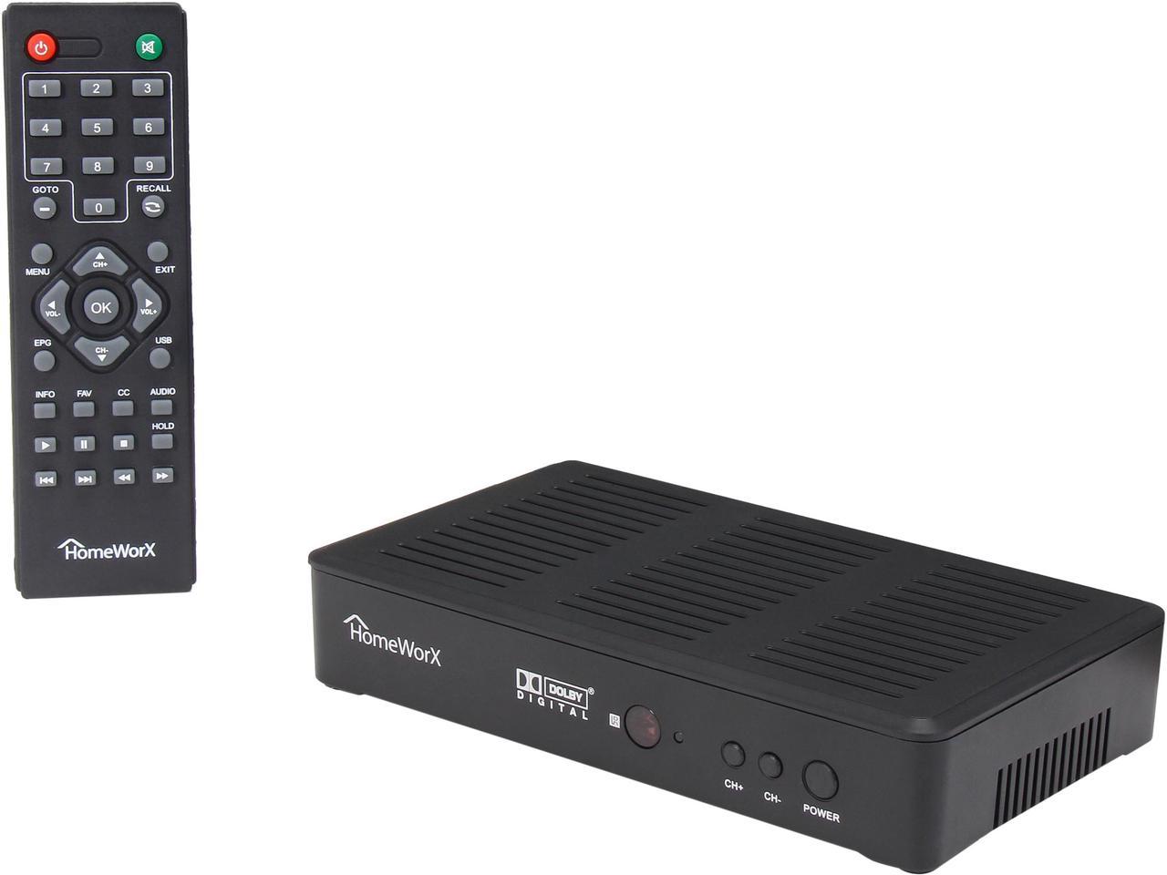 HomeWorX HW180STB HDTV Digital Converter Box with Media Player Function & Dolby Digital & HDMI Out