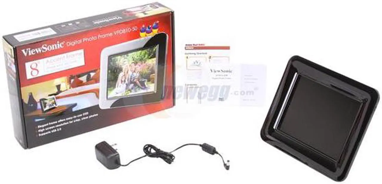 Alt view image 6 of 6 - ViewSonic VFD810-50 8" 800x600 Digital Photo Frame 4:3 Aspect Ratio Easy to Use Menu Control Brightness Adjustment & Slideshow Transition Effect
