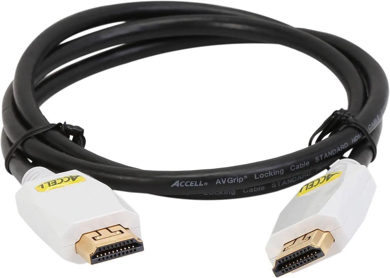 Alt view image 2 of 3 - Accell B100C-003B-43 3.3 ft. Black AVGrip HDMI  Cable, 6.75 Gbps w/ Locking Connectors, CL3